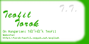 teofil torok business card